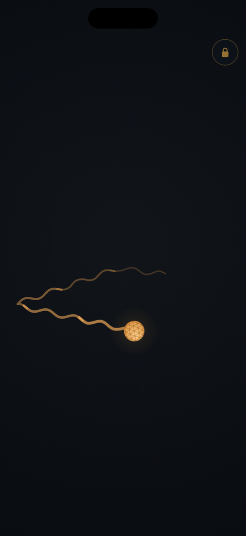 A ball of yarn rolling and trailing its thread